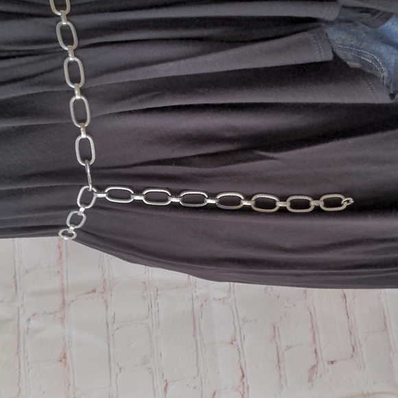 ππVintage | Chain Link Belt Silver Tone Link Necklace Retro Cool - Picture 5 of 7